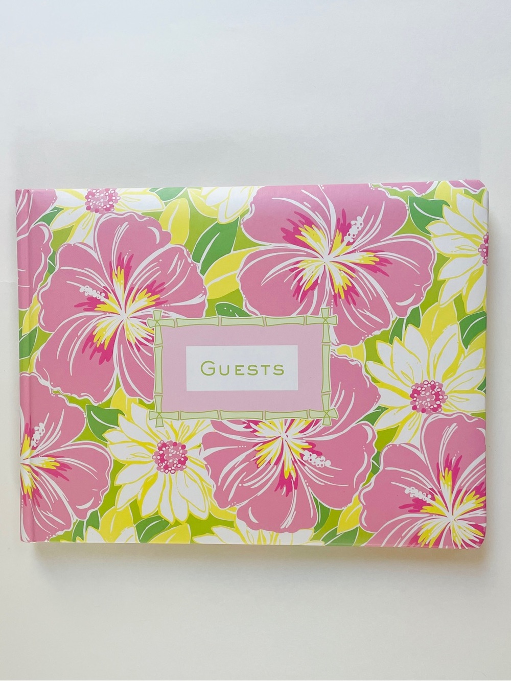 NWOT Lilly Pulitzer Guest Book Havana Good Time Floral Pink Green
